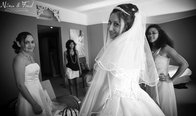 photo de la mariée et ses demoiselles d'honneur Vanessa