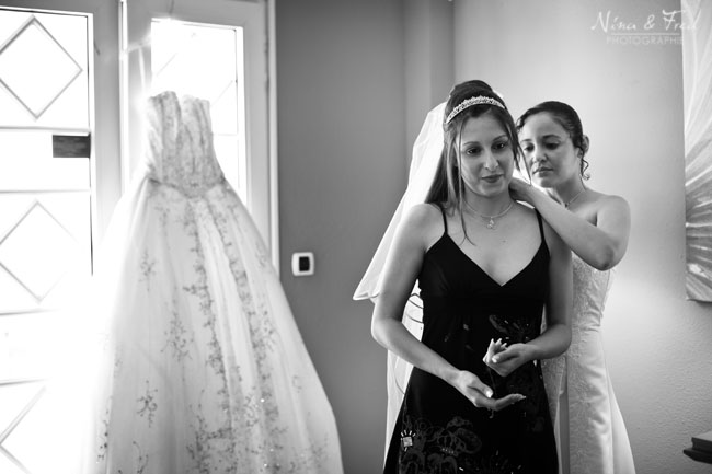 Vanessa et Paolo preparation de la mariée
