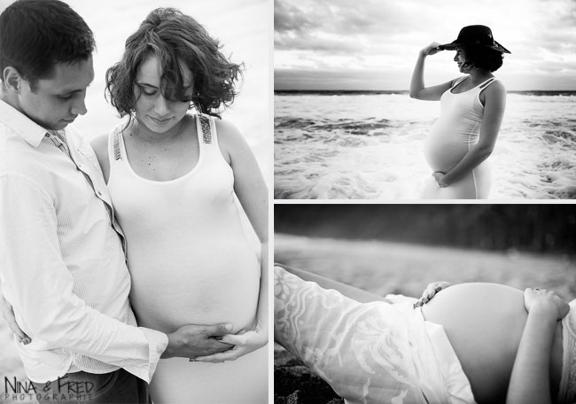photos de grossesse en noir et blanc Lucie