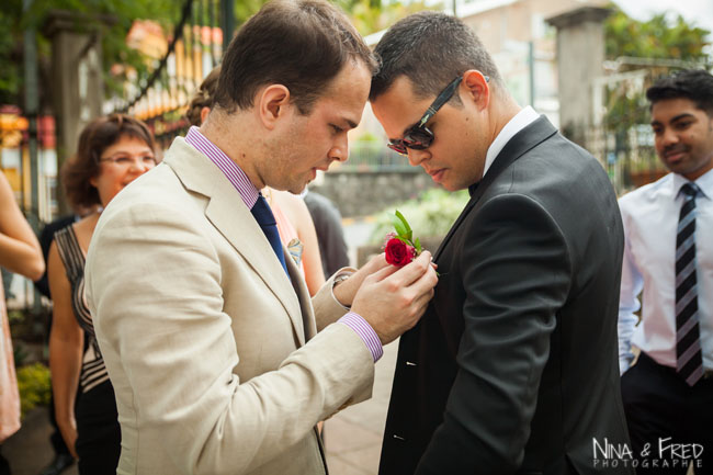 boutonnière du marié Mathieu