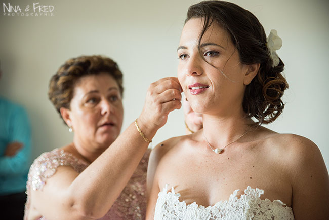 préparation de la mariée Carole et Dominique