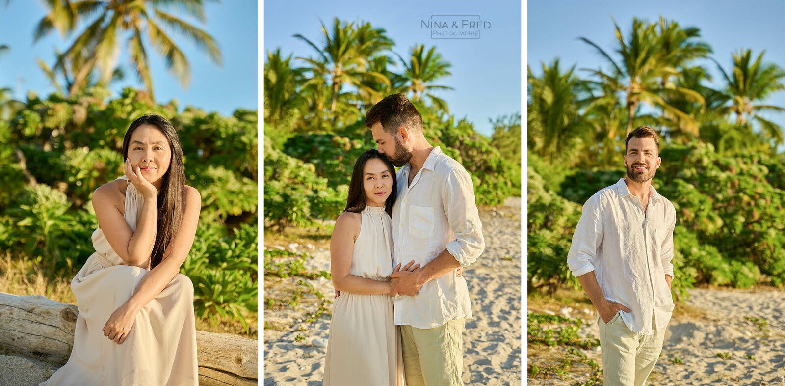 shooting couple cocotiers Réunion G&C