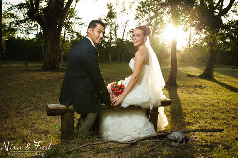 Corinne et Jacky photo sur le banc