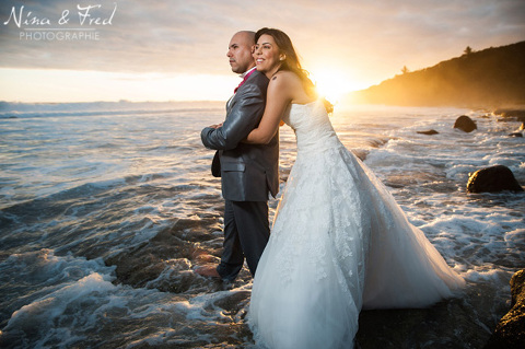 Cyrielle et Rodolphe dans l'eau