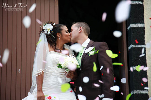 mariage karen johan sortie des mariés