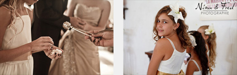 deux photos de crémonie de mariage azélie