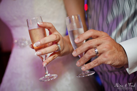 mariage audrey et HC alliances et champagne