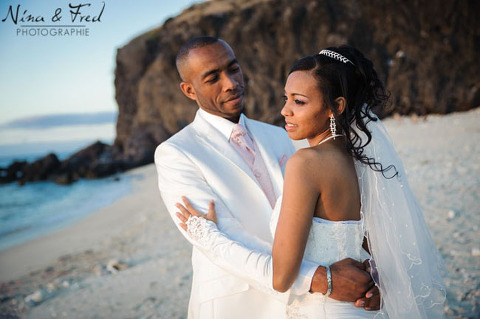 photographie mariage murielle et djouneid plage