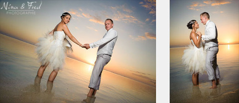 photo de couple plage du lux