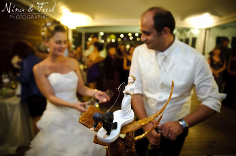 mariés kelly et max gâteau