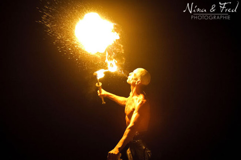 cracheur de feu mariage kelly