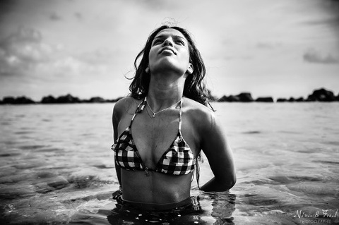 photographie de Nelcy dans l'eau