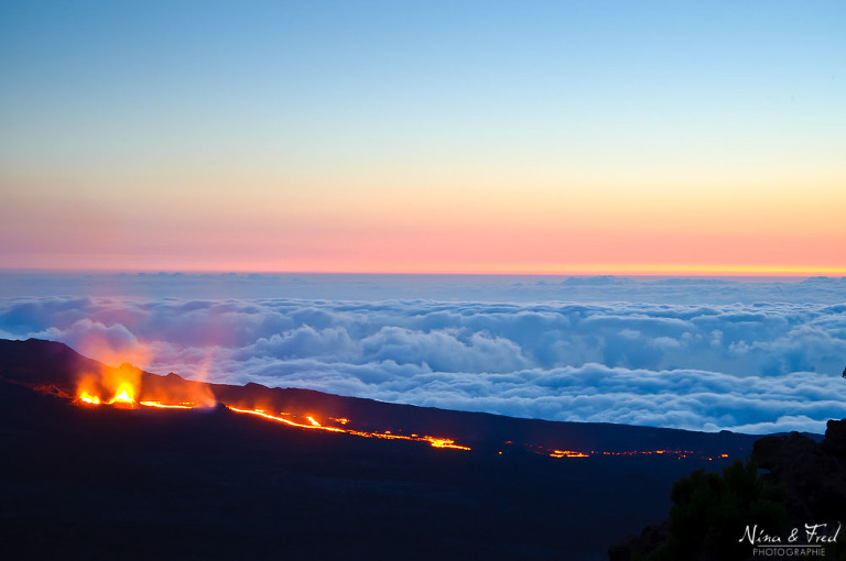 éruption volcan île de la Réunion