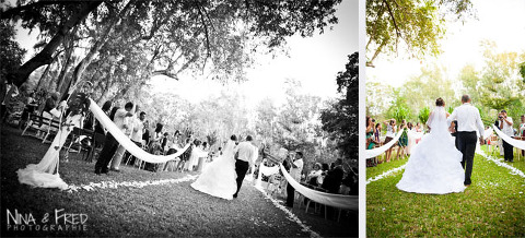 photographies de la mariée et son père