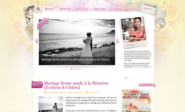 image d'un blog spécialisé dans le mariage