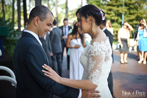 les mariés Evelyne et Cédric à la mairie du Tampon 974