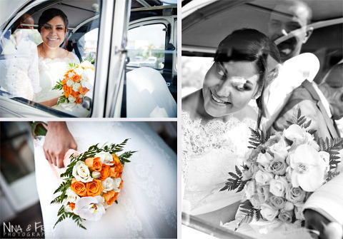 la mariée dans la voiture Evelyne