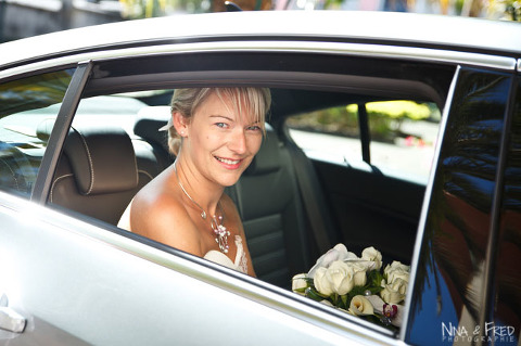 la mariée arrive Sandra et Denis