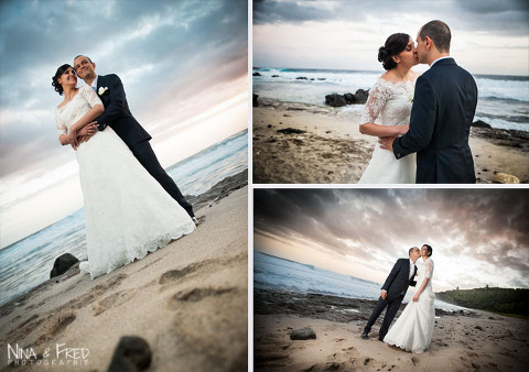 seance photo sur la plage Evelyne et Cédric