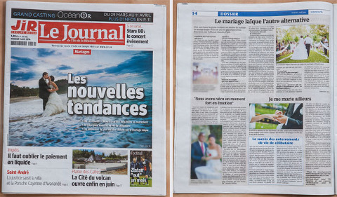 photographies en couverture du journal de l'île