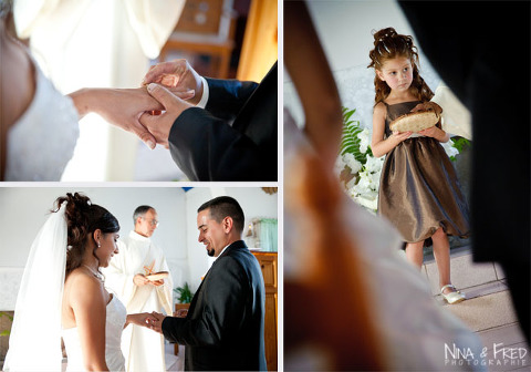 mariage d'Amandine et Rémy échange des alliances