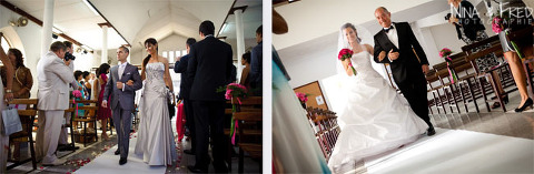 cérémonie de mariage à l'église Maeva et Cédric