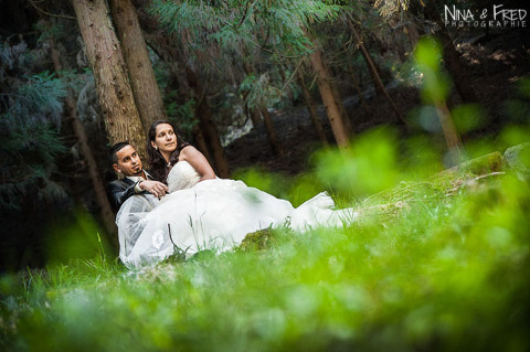 séance photo trash the dress forêt Amandine et Rémy