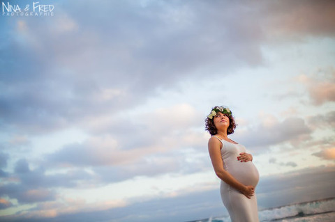 séance photo de grossesse à la Réunion Lucie