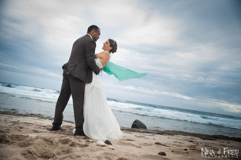 photos de mariage à la plage laura et Rahma