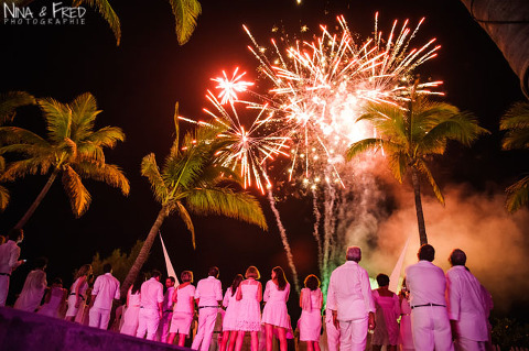 mariage feu d'artifice 974 Aurélie et Maxime