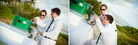 invités du mariage d'Aurélie et Maxime sur la plage