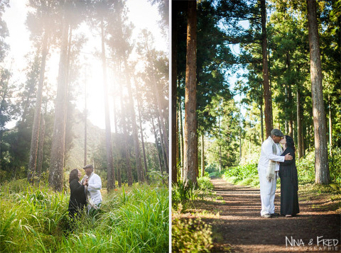 photos d'engagement forêt M&T