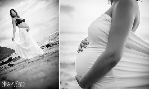 photos grossesse noir et blanc V&S