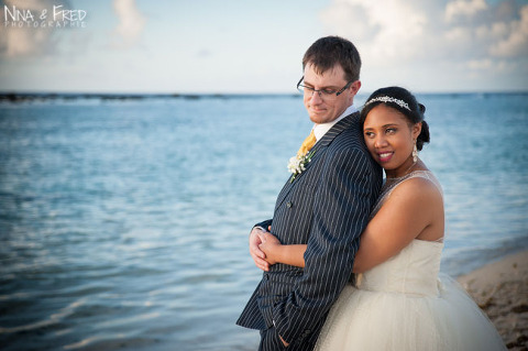 mariés J&Y à l'île Maurice