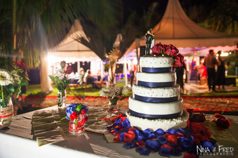 gâteau du mariage de Fawziyah et Damien