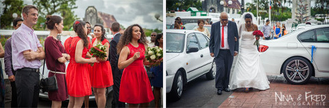 arrivée à la mairie mariage F&D