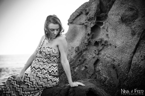 grossesse noir et blanc Ysoline