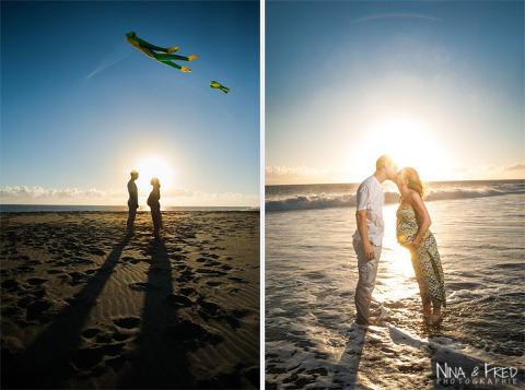 photos de grossesse à la plage Y&S