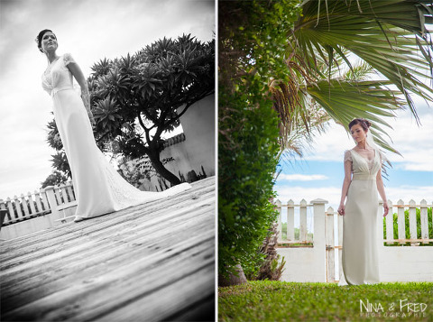 mariée Julie dans sa robe