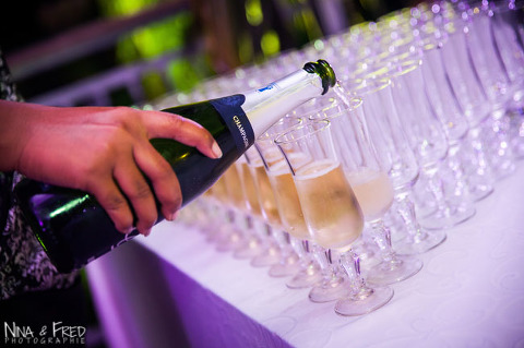 champagne servi au mariage de L&N