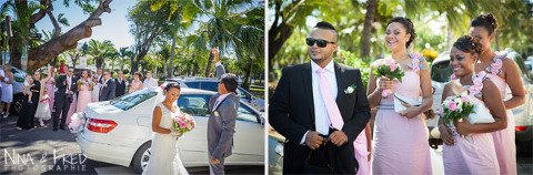 invités devant la mairie