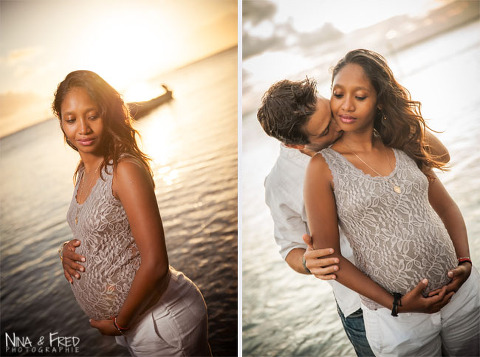 séance photo J&M grossesse sur la plage