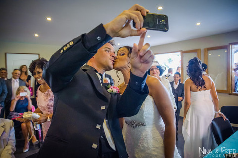 bisou des mariés D&Y en selphie