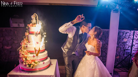 gâteau de mariage A&L