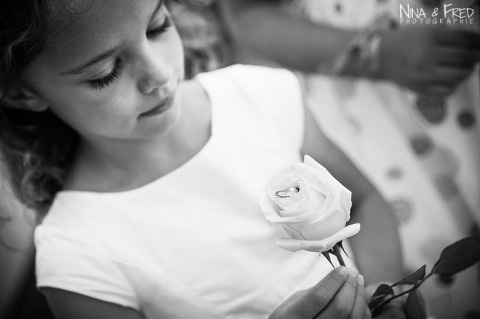 alliances dans une fleur mariage I&S