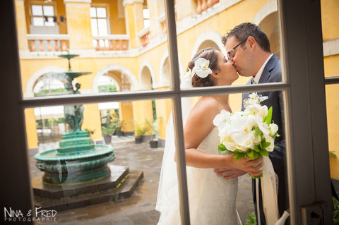 mariés Sandrine et Thomas mairie de St Denis