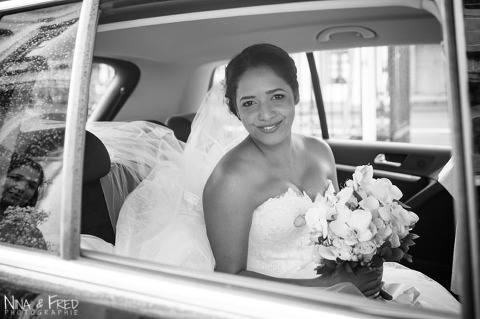 mariée dans la voiture Sandrine et Thomas