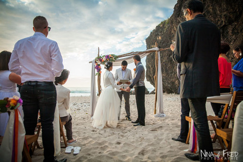 cérémonie sur la plage Lydia