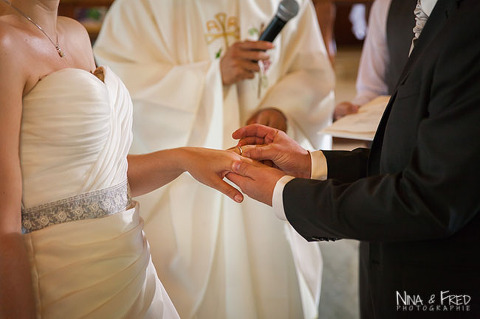 échange des alliances Marie-Alice et Fabrice