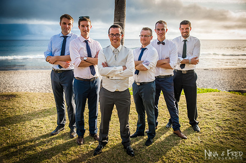 marié Fabrice et garçons d'honneur